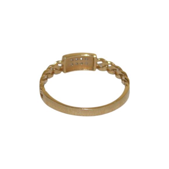 14k Solid Gold Stacking Chain Ring 1.37 Grams Size 8.5 - Picture 5 of 11